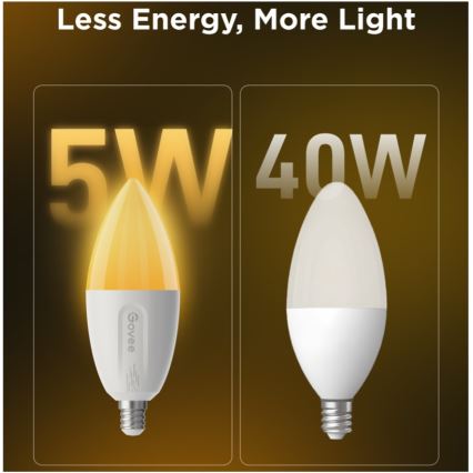 Комплект 2x димируеми LED RGBWW крушки MATTER E14/5W/230V 2700-6500K Wi-Fi - Govee