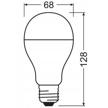 Комплект от 2 LED крушки VALUE CLASSIC E27/19W/230V 2700K - Osram