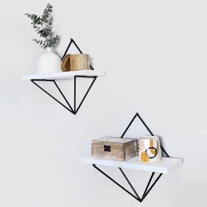 Комплект от 2 рафта DIA, бял/черен