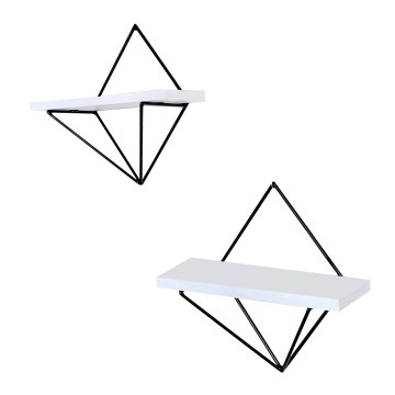Комплект от 2 рафта DIA, бял/черен