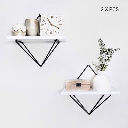 Комплект от 2 рафта DIA, бял/черен