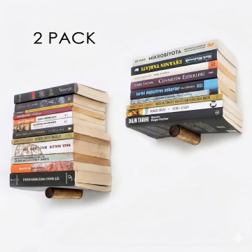 Комплект от 2 стенни рафта 15x21 см, черни