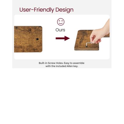 Комплект от 2 стенни рафта SHELFY, кафяво/черно