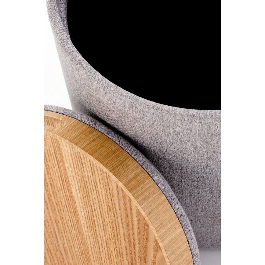 Комплект от 2 табуретки AVIKO, Ø 38/45 cm, сива/бежова