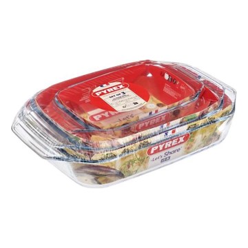 Комплект от 3 броя съдове за печене PYREX 1,4/3/4 l