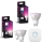 Комплект от 3 димируеми LED RGBW крушки Philips Hue WHITE AND COLOR AMBIANCE GU10/4,2W/230V 2000-6500K + Hue Bridge