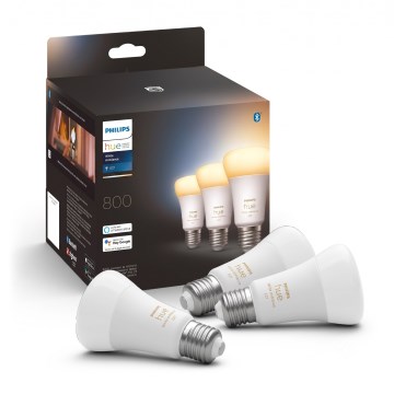 Комплект от 3 димируеми LED крушки Philips Hue WHITE AMBIANCE A60 E27/6W/230V 2200-6500K