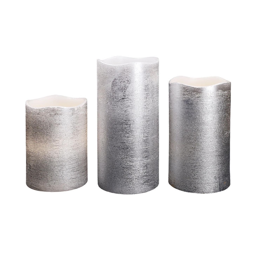 КОМПЛЕКТ ОТ 3 LED свещи LED/3xAAA, топла бяла светлина