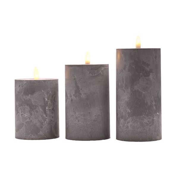 Комплект от 3 LED свещи, захранване с 2xAA, топла бяла светлина