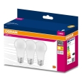 Комплект от 3 LED крушки A60 E27/10W/230V 3000K - Osram