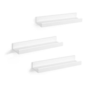 Комплект от 3 стенни рафта SHELFY, бели