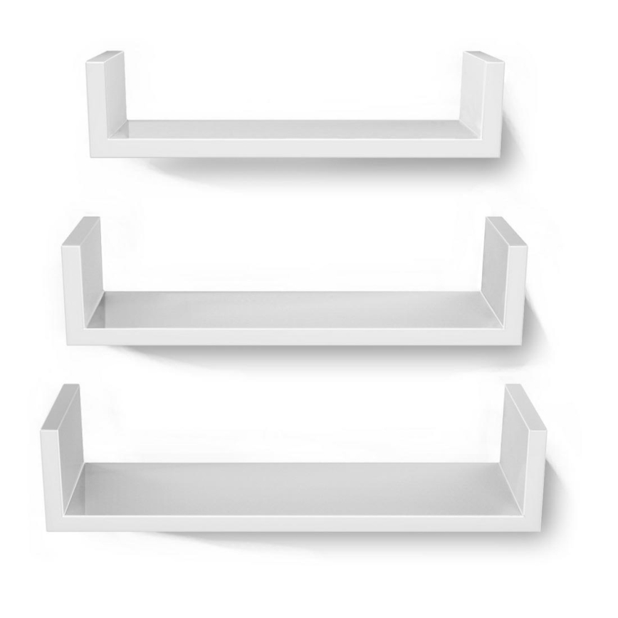 Комплект от 3 стенни рафта SHELFY, бели