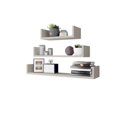 Комплект от 3 стенни рафта TRIO 40/60/80x11x18 см кашмир