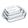 Комплект от 3 стъклени тави PYREX 2/3/4 л