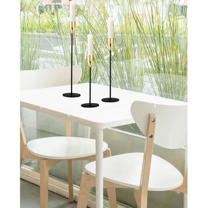 Комплект от 3 свещника — черно/златисто