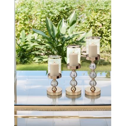 КОМПЛЕКТ ОТ 3 ЗЛАТНИ СВЕЩНИЦИ