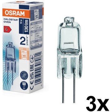 Комплект от 3 крушки за фурна HALOSTAR G4/10W/12V 2700K - Osram
