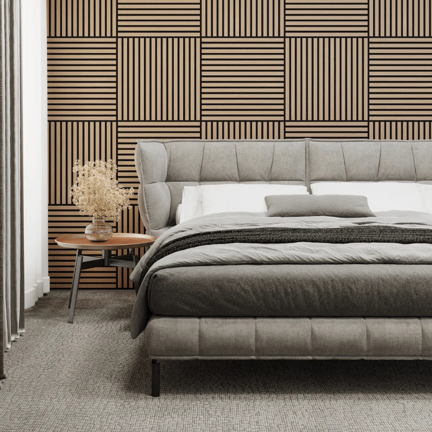 Комплект от 4 акустични облицовъчни панели DANVIKEN 60×60 см, дъб