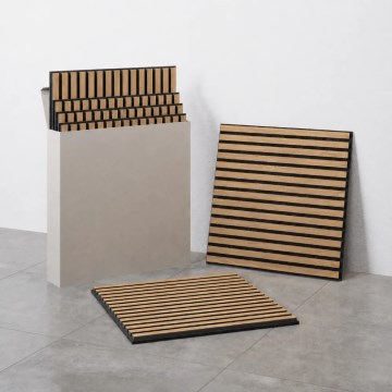 Комплект от 4 акустични облицовъчни панели VASAVIK 60x60 cm, дъб, обработен с масло