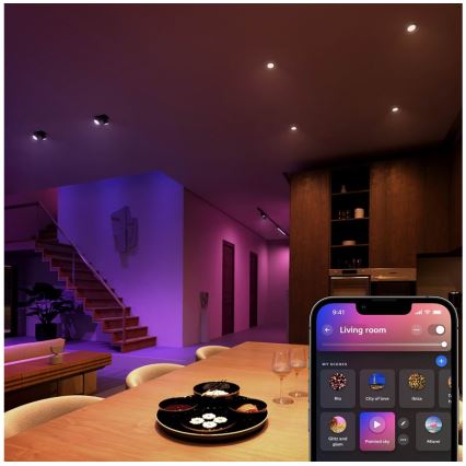 Комплект от 4 LED RGBW крушки с възможност за димиране Philips Hue WHITE AND COLOR AMBIANCE GU5,3/MR16/6,3W/12V 2000-6500K