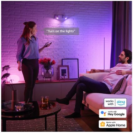 Комплект от 4 LED RGBW крушки с възможност за димиране Philips Hue WHITE AND COLOR AMBIANCE GU5,3/MR16/6,3W/12V 2000-6500K