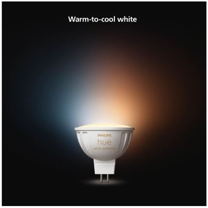 Комплект от 4 димируеми LED крушки Philips Hue WHITE AMBIANCE GU5,3/MR16/5,1W/12V 2200-6500K