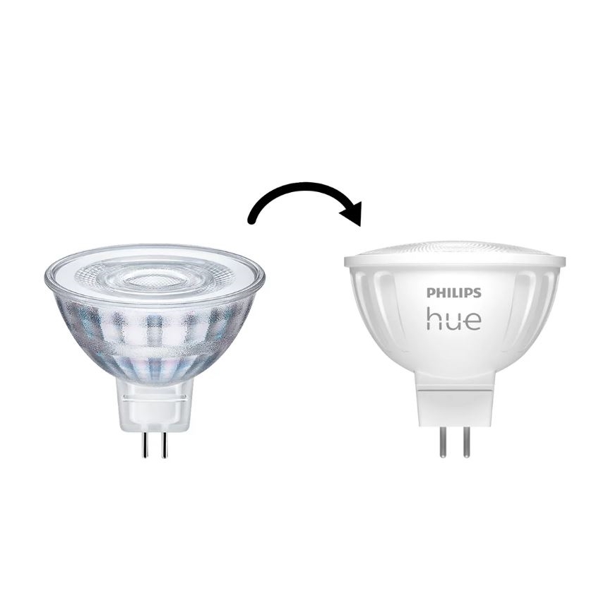 Комплект от 4 димируеми LED крушки Philips Hue WHITE AMBIANCE GU5,3/MR16/5,1W/12V 2200-6500K
