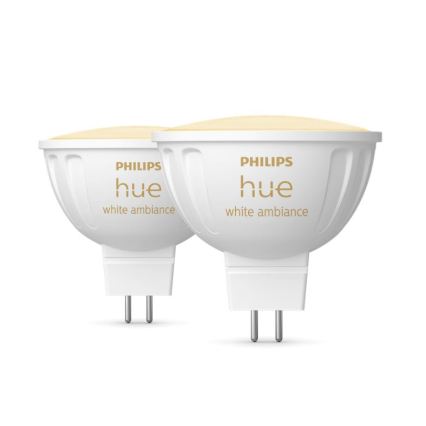 Комплект от 4 димируеми LED крушки Philips Hue WHITE AMBIANCE GU5,3/MR16/5,1W/12V 2200-6500K