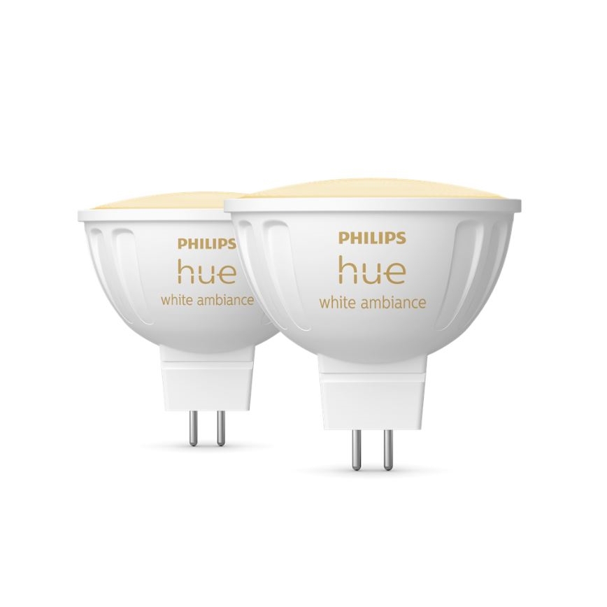 Комплект от 4 димируеми LED крушки Philips Hue WHITE AMBIANCE GU5,3/MR16/5,1W/12V 2200-6500K