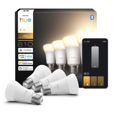 Комплект от 4 димируеми LED крушки Philips Hue WHITE E27/7W/230V 2700K