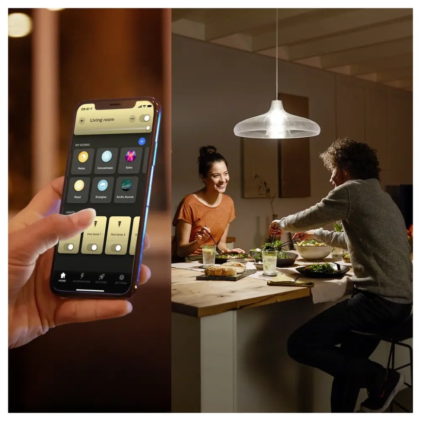 Комплект от 4 димируеми LED крушки Philips Hue WHITE E27/7W/230V 2700K