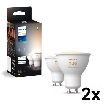 Комплект от 4 LED димируеми крушки Philips Hue WHITE AMBIANCE GU10/4,2W/230V 2200-6500K