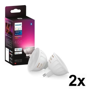 Комплект от 4 LED RGBW крушки с възможност за димиране Philips Hue WHITE AND COLOR AMBIANCE GU5,3/MR16/6,3W/12V 2000-6500K