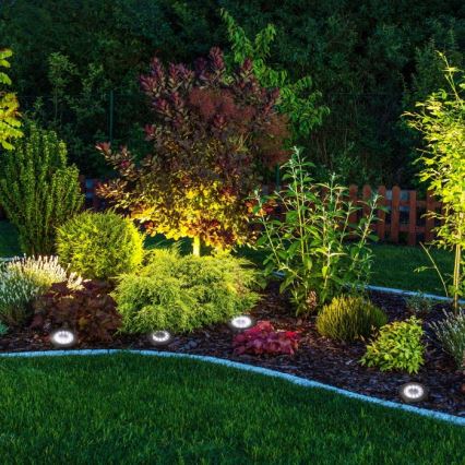 Комплект от 4 LED соларни лампи CLAVO LED/1xAAA 4000K IP44 300 mAh