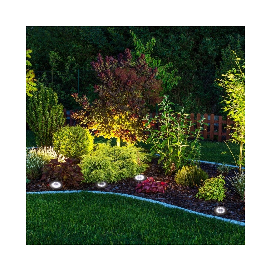 Комплект от 4 LED соларни лампи CLAVO LED/1xAAA 4000K IP44 300 mAh