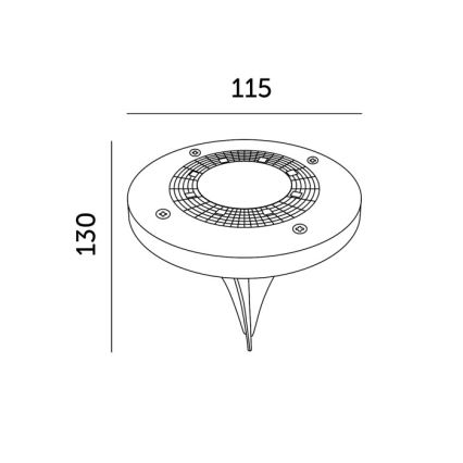 Комплект от 4 LED соларни лампи CLAVO LED/1xAAA 4000K IP44 300 mAh