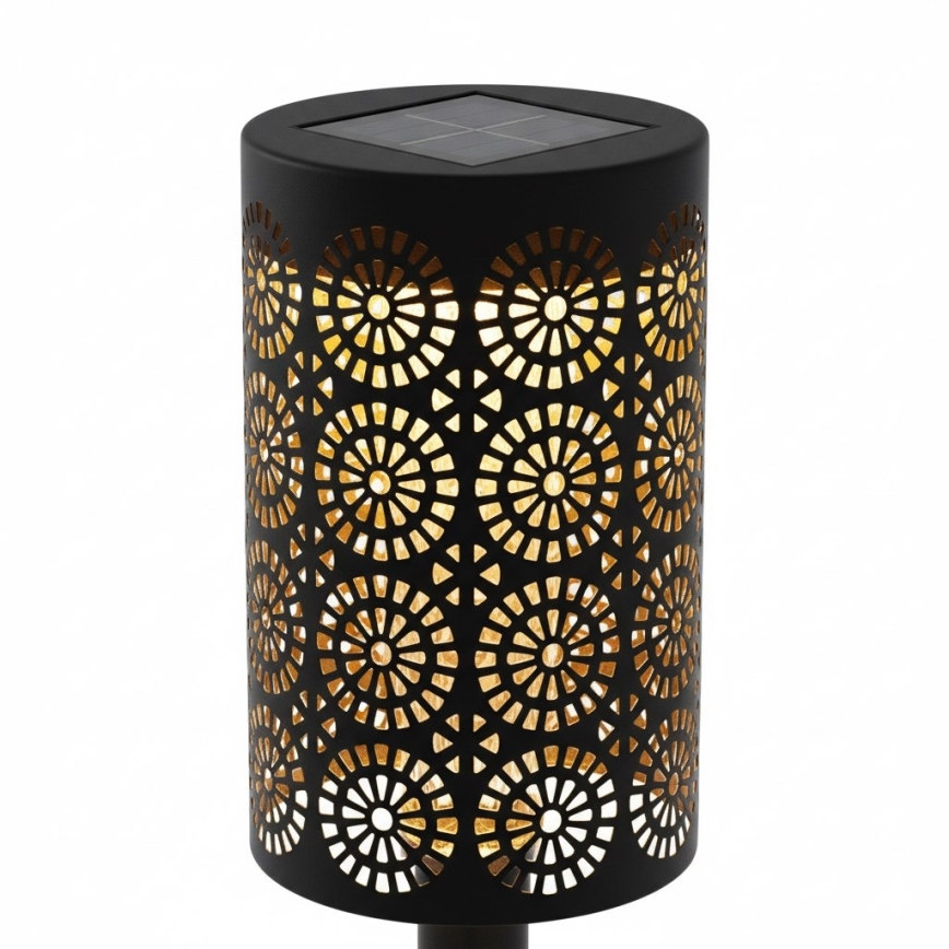 Комплект от 4 LED соларни лампи DECOR LED, 1,2 V, 150 mAh, 3000 K, 39 см, IP44, черни