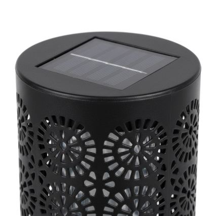 Комплект от 4 LED соларни лампи DECOR LED, 1,2 V, 150 mAh, 3000 K, 39 см, IP44, черни