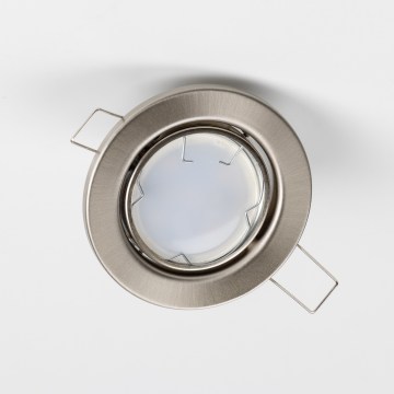 Комплект от 5 вградени таванни осветителни тела за баня 1xGU10/4W/230V IP23 матов хром