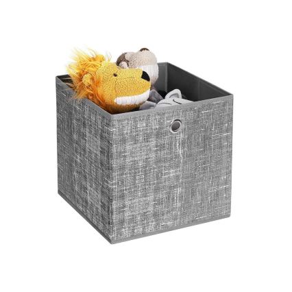 Комплект от 6 кутии за съхранение CURAN 30x30x30 см сиви