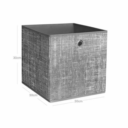 Комплект от 6 кутии за съхранение CURAN 30x30x30 см сиви