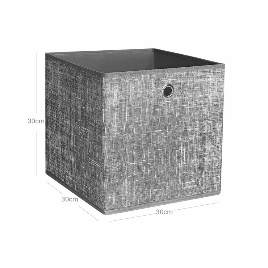 Комплект от 6 кутии за съхранение CURAN 30x30x30 см сиви