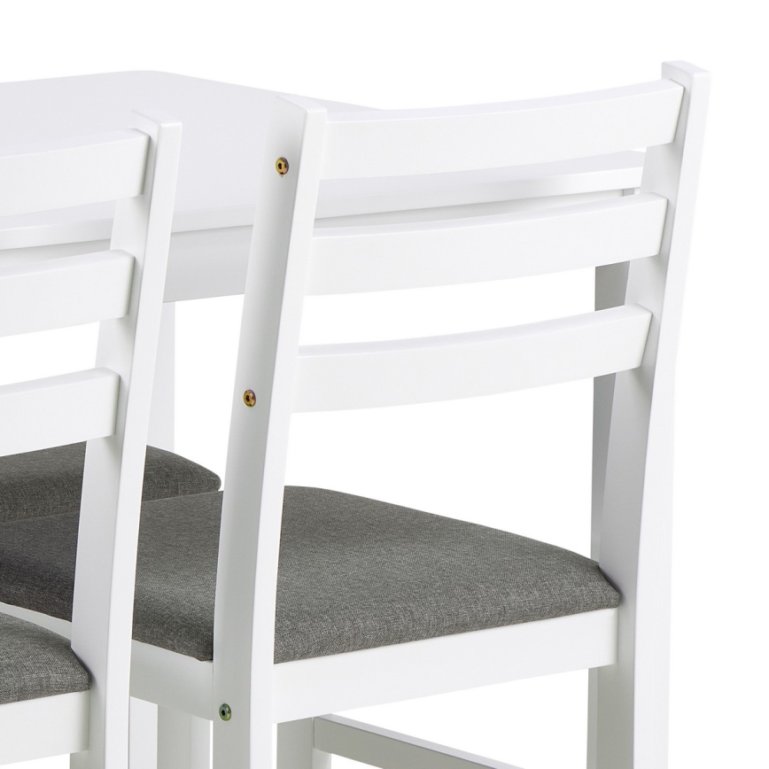 Комплект трапезна маса с 4 стола EMILY, бял