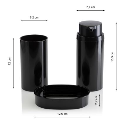 Комплект за баня CARMEN 5 бр. черен