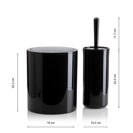 Комплект за баня CARMEN 5 бр. черен