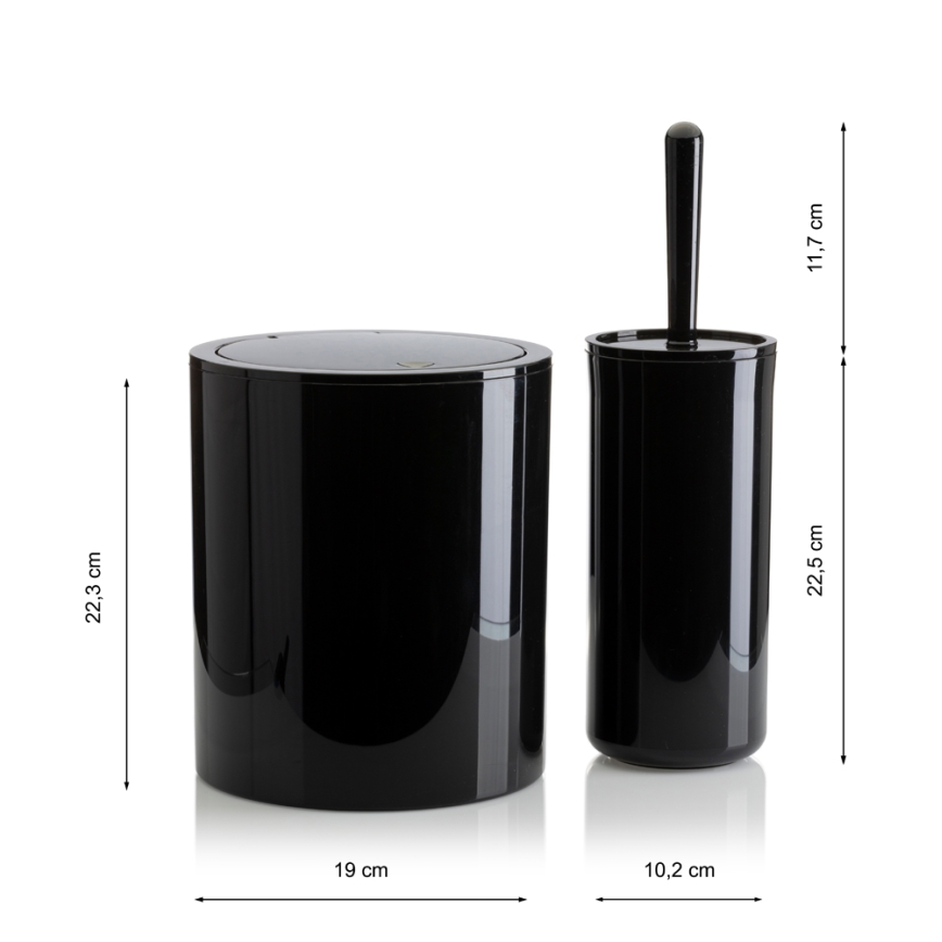 Комплект за баня CARMEN 5 бр. черен