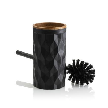 Комплект за баня REINA 5 бр. черен/кафяв