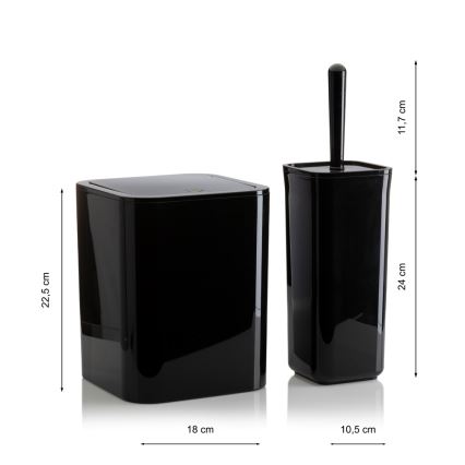 Комплект за баня SIERRA 5 бр. черен