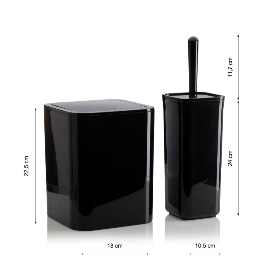 Комплект за баня SIERRA 5 бр. черен