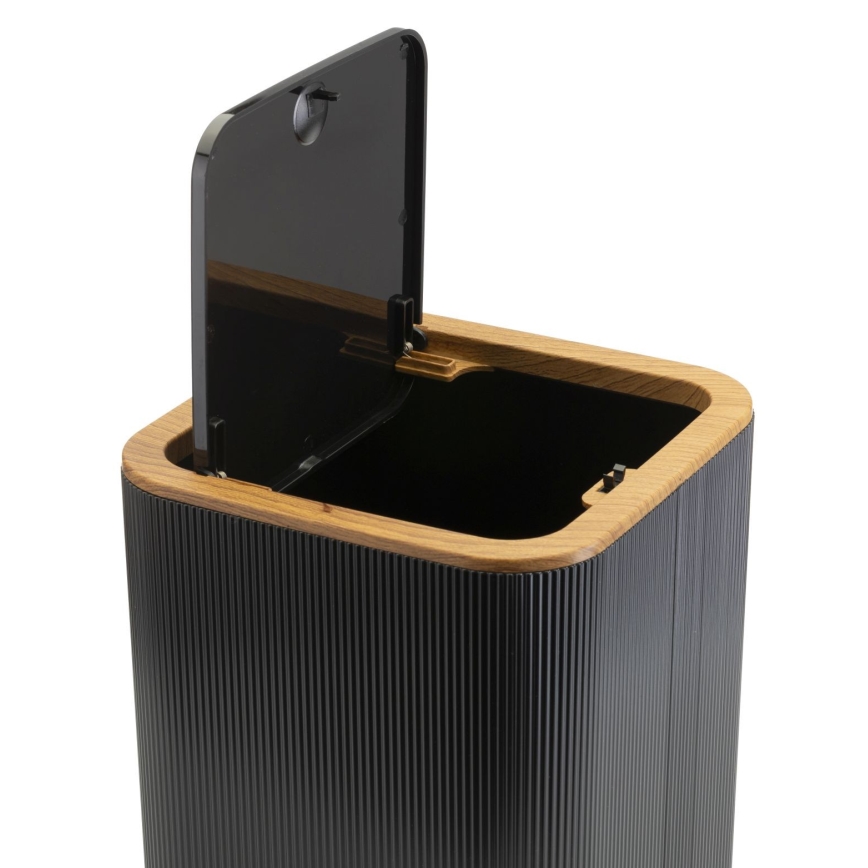 Комплект за баня ZOYA 5 бр. черен/кафяв